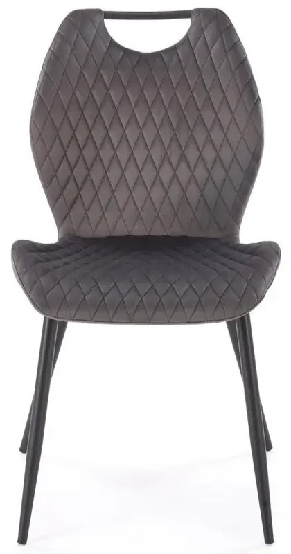 Krzesło tapicerowane K569 VELVET szare HALMAR
