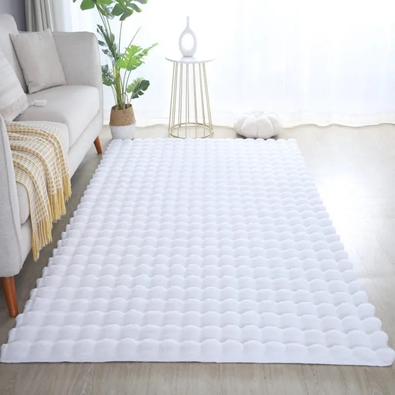 Dywan pluszowy 3D Ambiance biały 200 cm x 290 cm