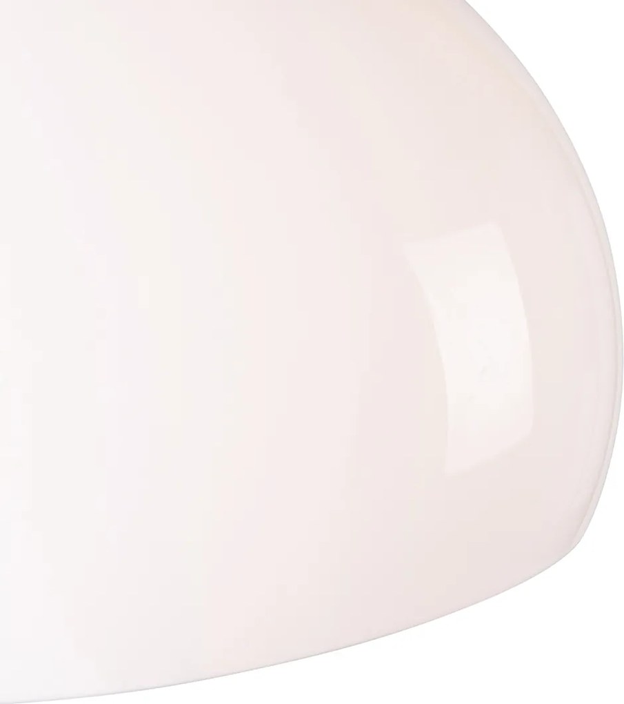 Inteligentna Ścienna Lampa Łukowa Stalowa z Białym Kloszem z WiFi G125 - Bow