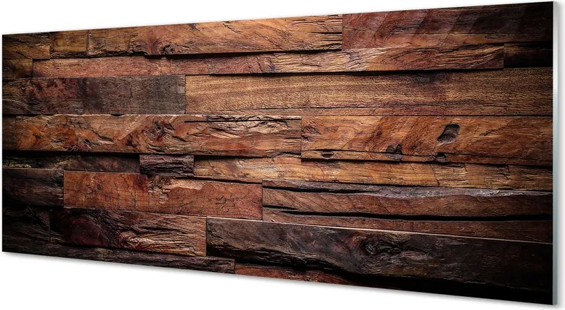 Panel szklany do Kuchni Słoje i Struktura Drewna