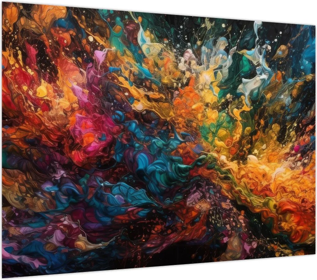 Obraz na szkle - Abstrakcja kolorów II. (70x50 cm)