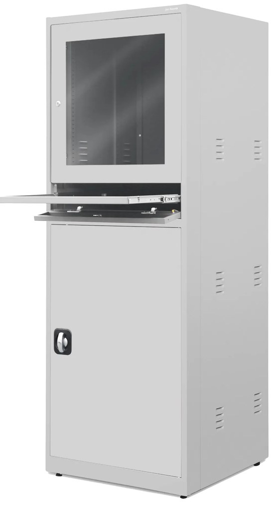 Szafa komputerowa STEVE, 640 x 1750 x 630 mm, szara