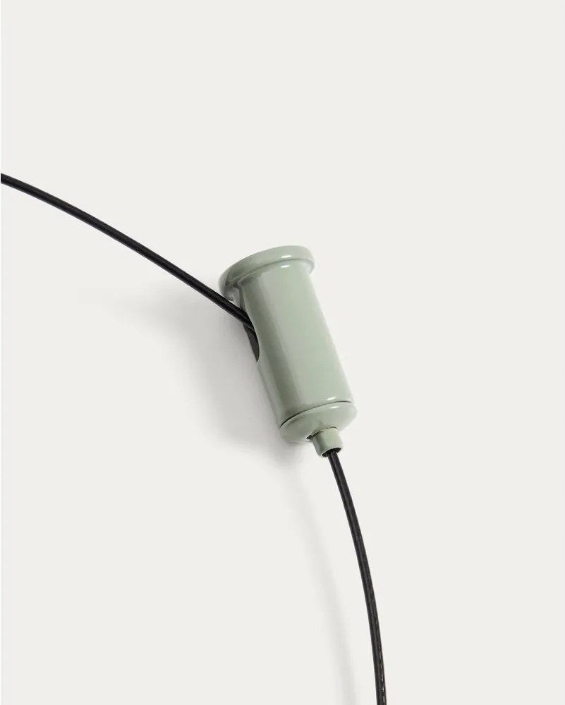 Jasnozielona lampa sufitowa LED ze ściemniaczem z metalowym kloszem ø 16 cm Porte – Kave Home