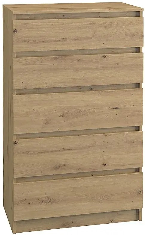 Klasyczna komoda z 5 szufladami dąb artisan C6-K90