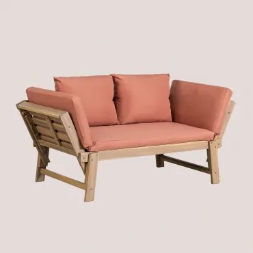 Sofa Ogrodowa 3-osobowa, Regulowana, Z Drewna Akacjowego Guille Dachówka Red Roof - Sklum