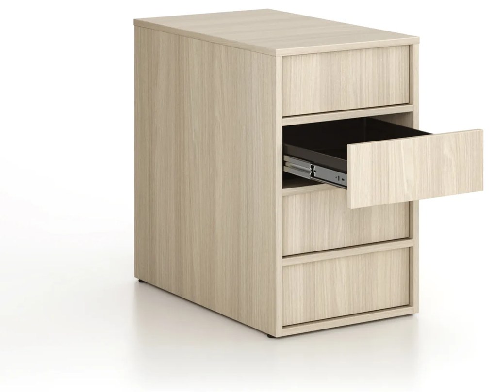 Kontener biurowy FRAME, 428 x 763 x 721 mm, dąb naturalny