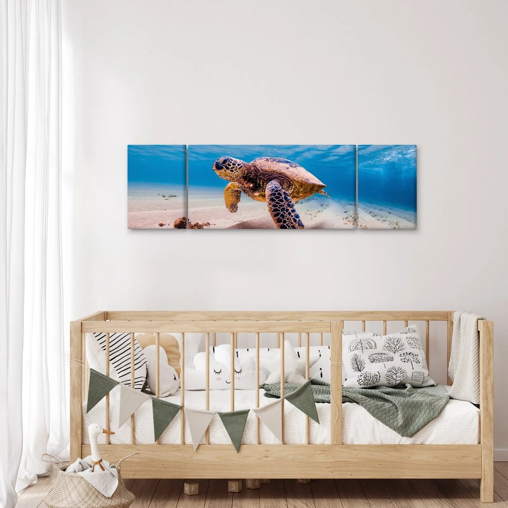 Obraz żółwia w oceanie (170x50 cm)