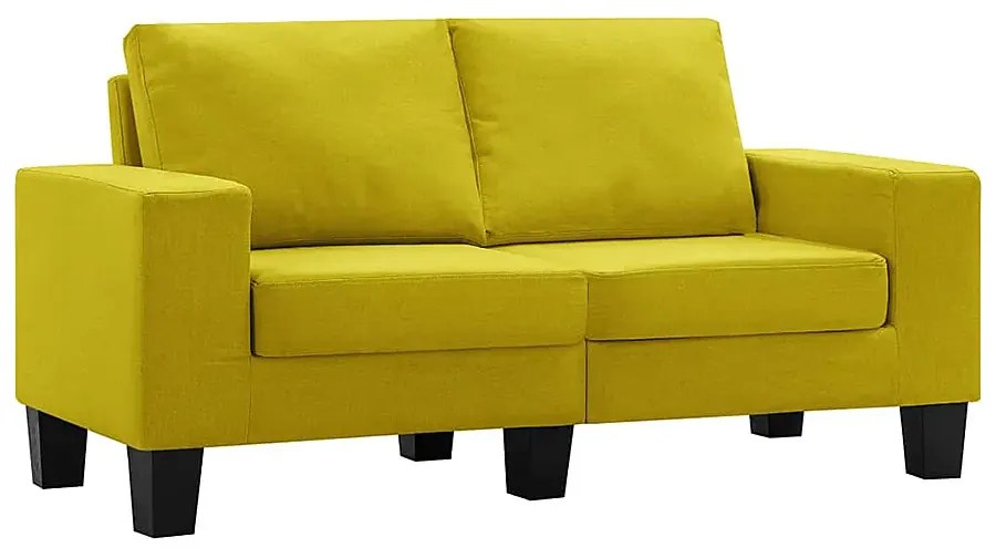 Ponadczasowa dwuosobowa żółta sofa - Lurra 2Q