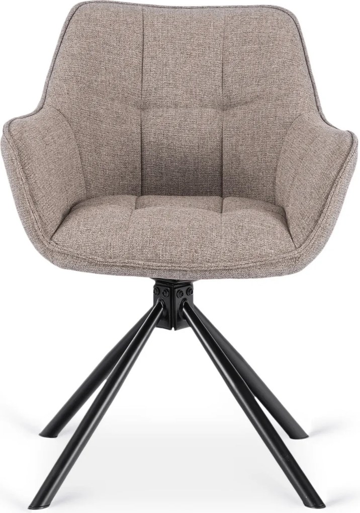 Krzesło Tapicerowane Obrotowe PEONY 2 Cappuccino Nowoczesne Loft