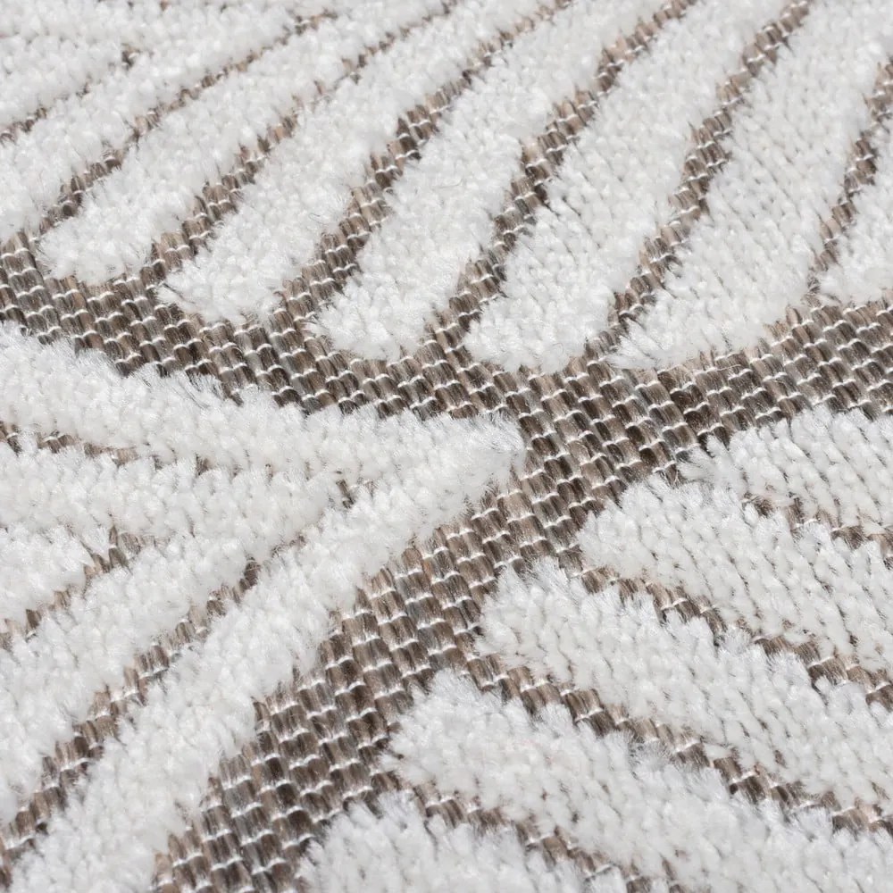 Dywan odpowiedni na zewnątrz w kolorze kości słoniowej 66x230 cm Elm Leaf – Flair Rugs
