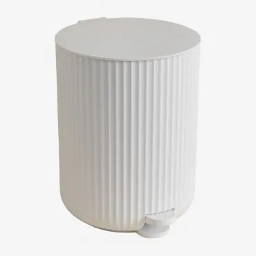 Kosz Na Śmieci Z Pokrywą I Pedałem Vernon Biała - Sklum