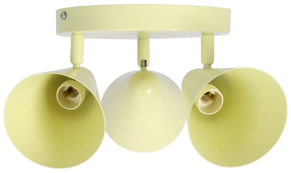 Żółta lampa sufitowa z metalowym kloszem 34x34 cm Amor – Candellux Lighting