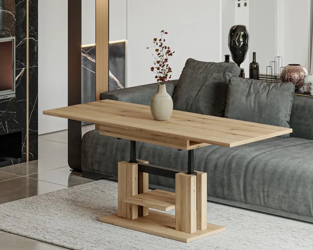 Ława rozkładana podnoszona ISO 110(170)x65 dąb evoke ENDO
