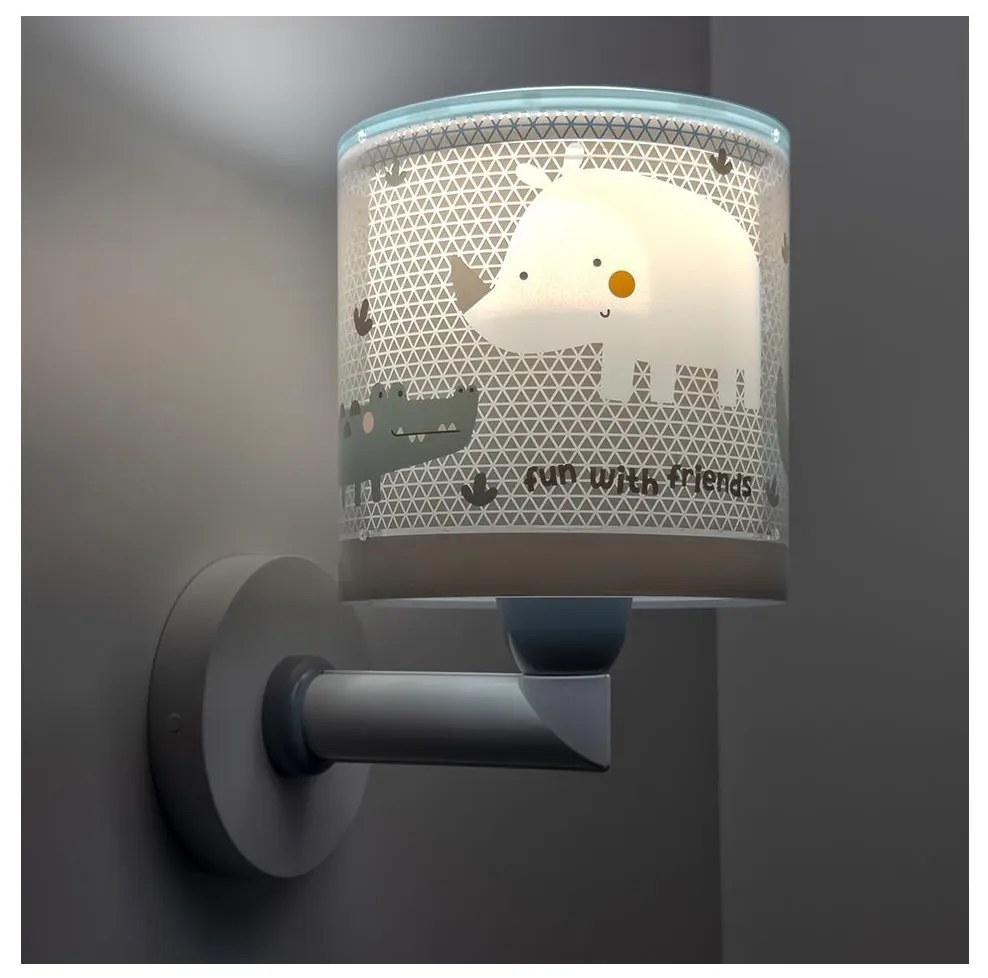 Dalber 60629 - Dziecięcy kinkiet RHICO AND CROCO 1xE27/15W/230V