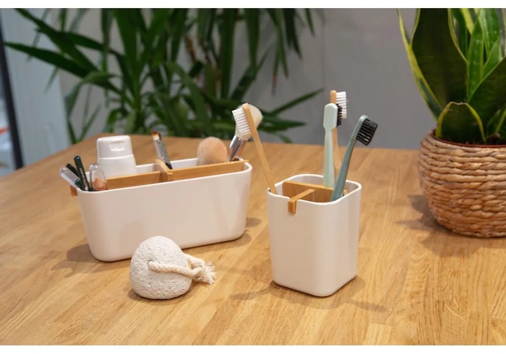 Biały organizer łazienkowy Compactor Ecologic, 8,4x7,8 cm