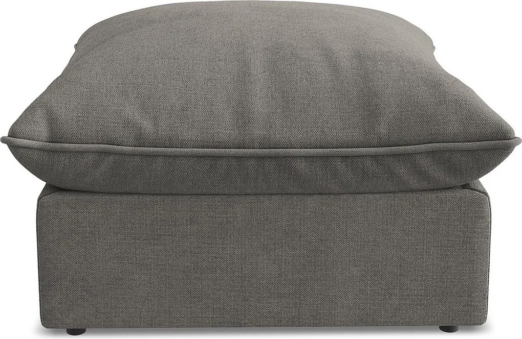 Pufa - z tkaniny strukturalnej - ciemny szary - MANAO