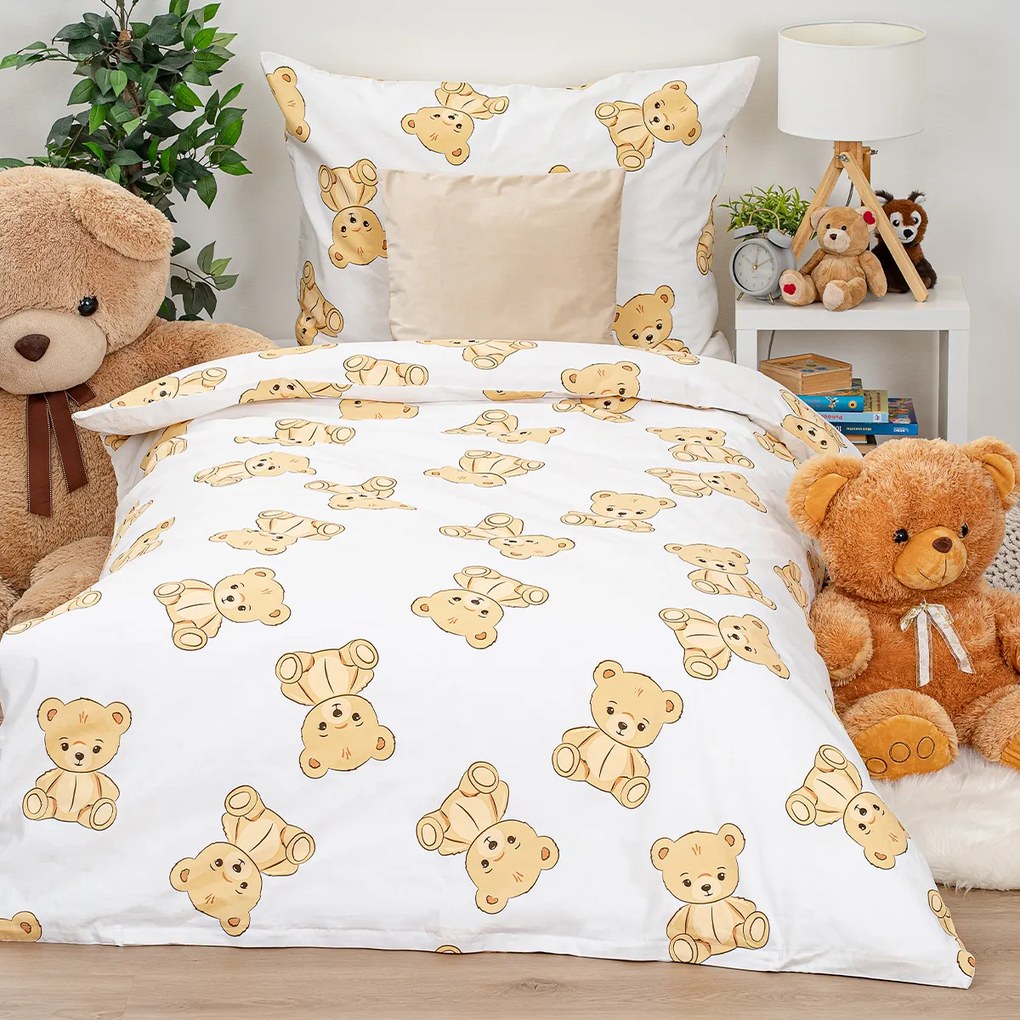 4Home Pościel bawełniana Teddies, 140 x 200 cm, 70 x 90 cm, 140 x 200 cm, 70 x 90 cm