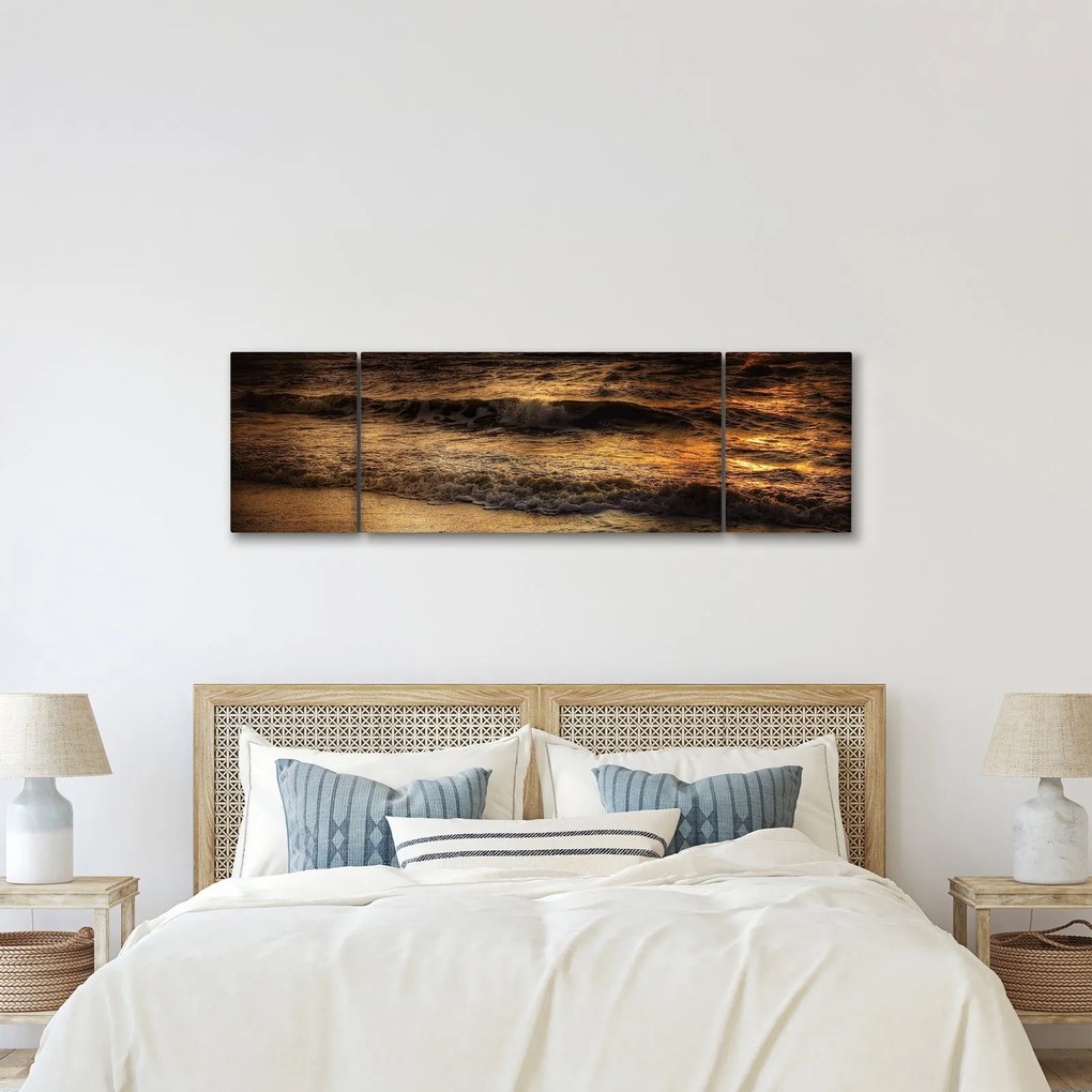 Obraz - Fale na wybrzeżu (170x50 cm)