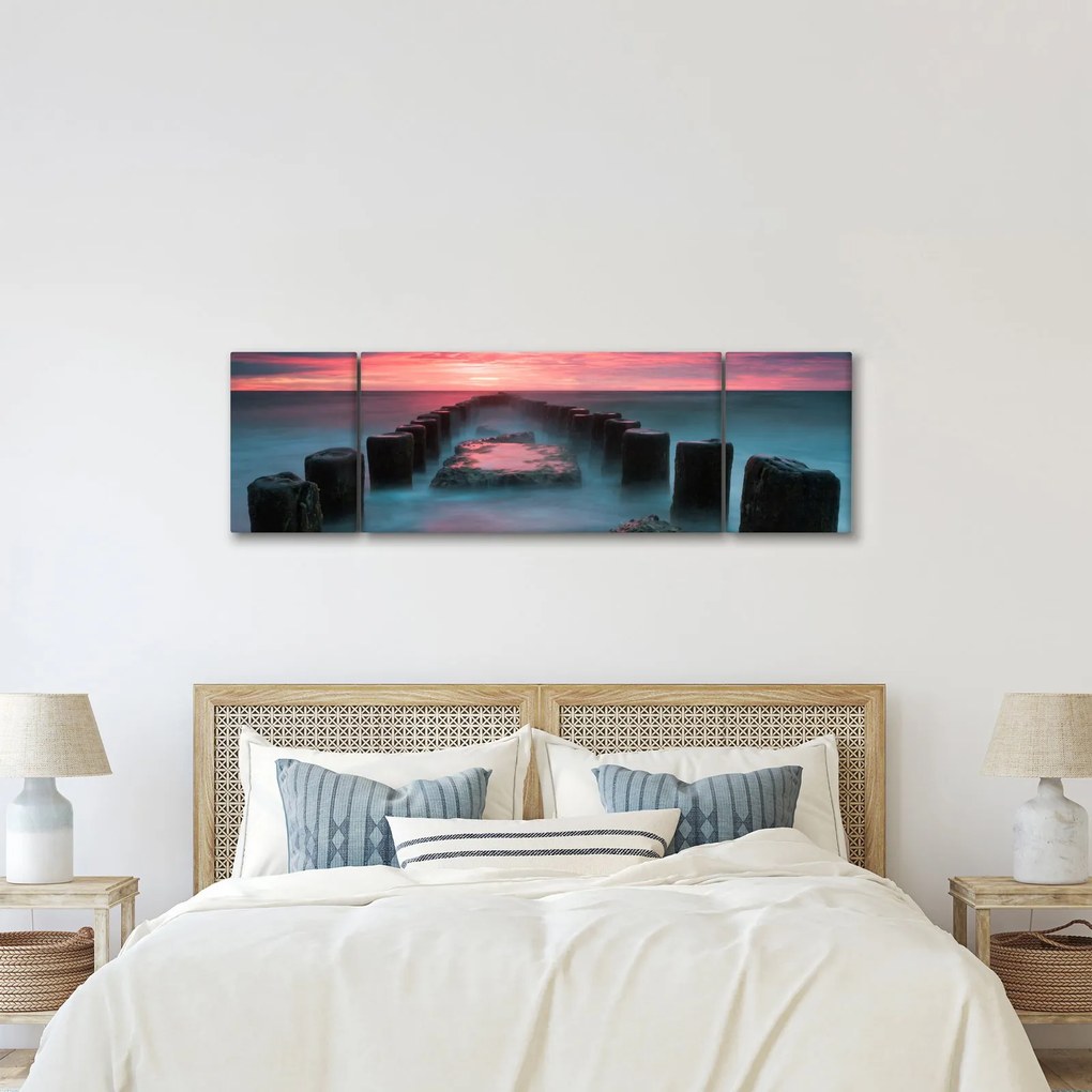 Obraz - Skały w morzu (170x50 cm)