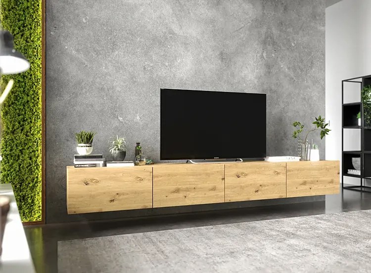 Zestaw Ściennych Szafek Rtv Dąb Artisan L3-G27