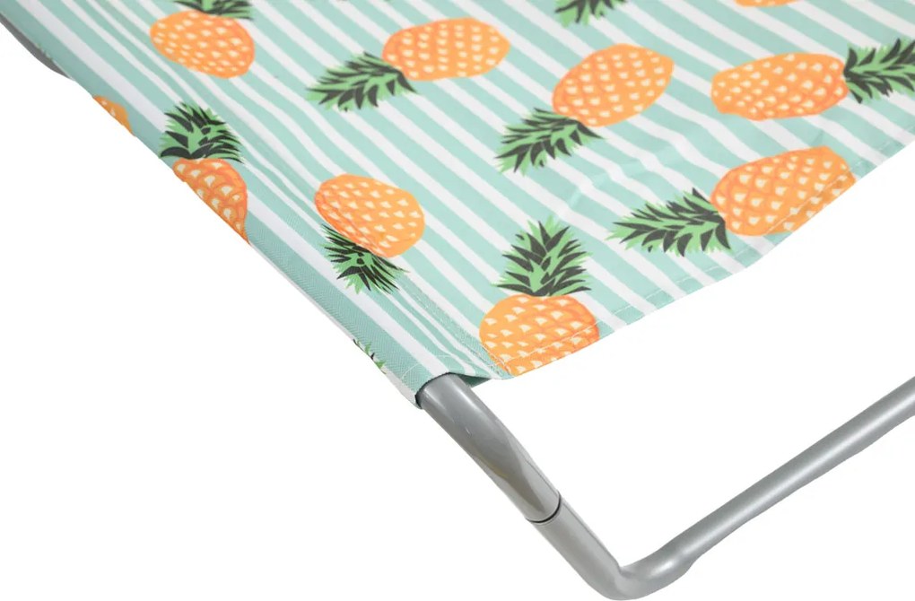 Zestaw 2 szt. składanych leżaków plażowych SAND PINEAPPLE, kolorowe