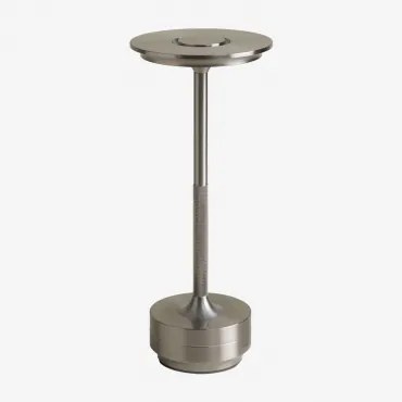 Bezprzewodowa Lampa Stołowa Led Na Zewnątrz Rivkin Chrome - Sklum
