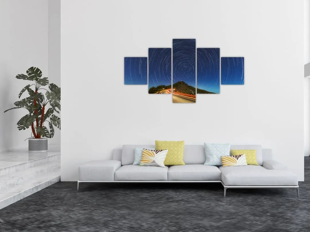 Obraz obracających się gwiazd (125x70 cm)