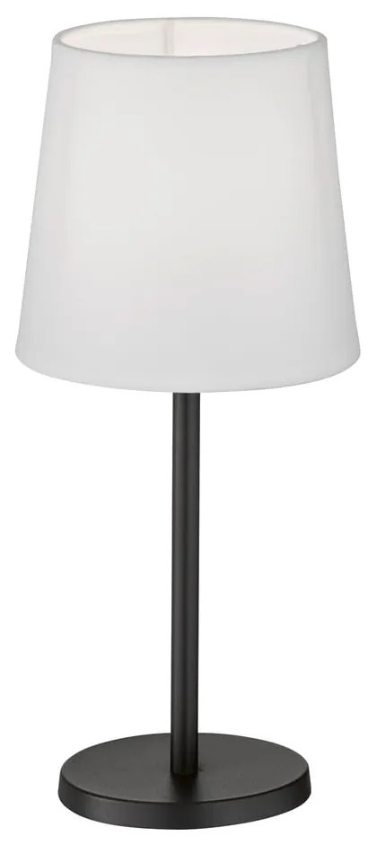 Czarno-biała lampa stołowa z tekstylnym kloszem (wysokość 30 cm) Eve – Fischer &amp; Honsel