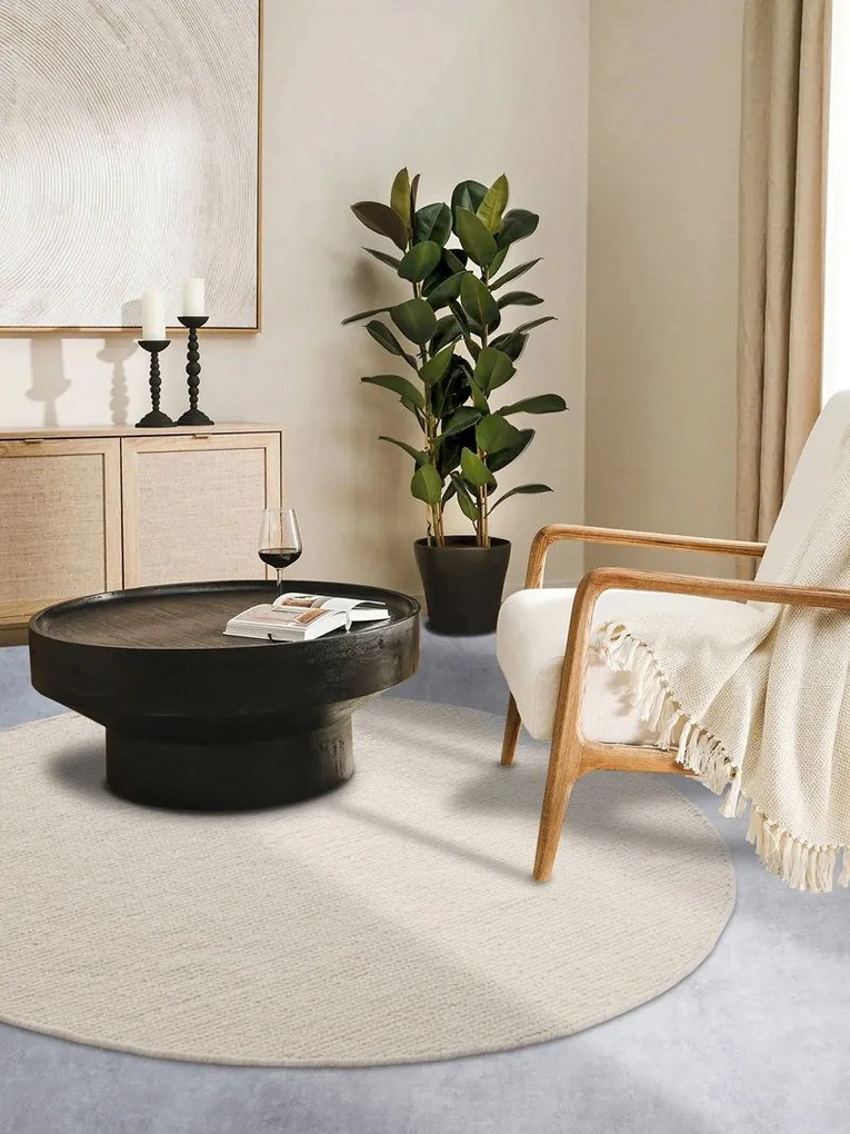 Dywan wełniany Villeroy &amp; Boch Francois kremowy koło 200 cm x 200 cm