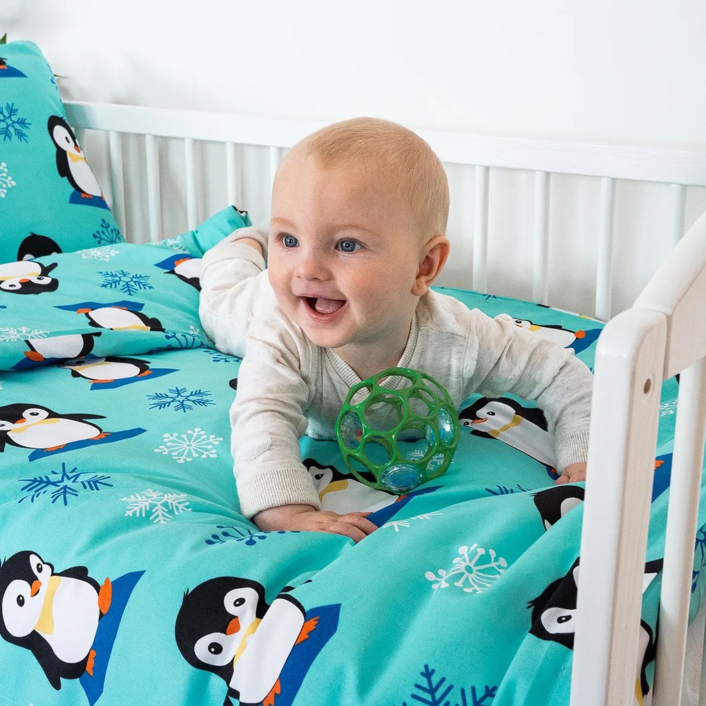 4Home Dziecięca pościel bawełniana do łóżeczka Arctic Friends, 100 x 135 cm, 40 x 60 cm