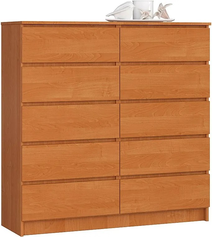 Komoda AKORD K120 Olcha 120 cm 10 szuflad kolor Olcha mat 120x40x121 cm