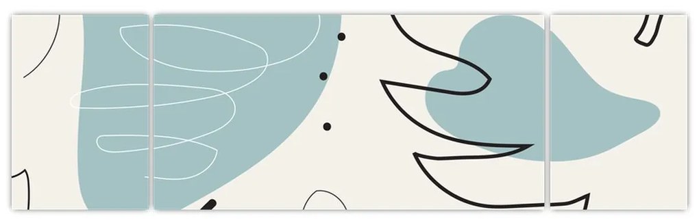 Obraz - ilustracja liścia (170x50 cm)