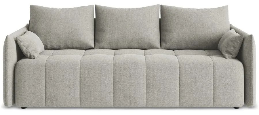 Jasnoszara rozkładana/ze schowkiem sofa 225 cm Moku – Makamii