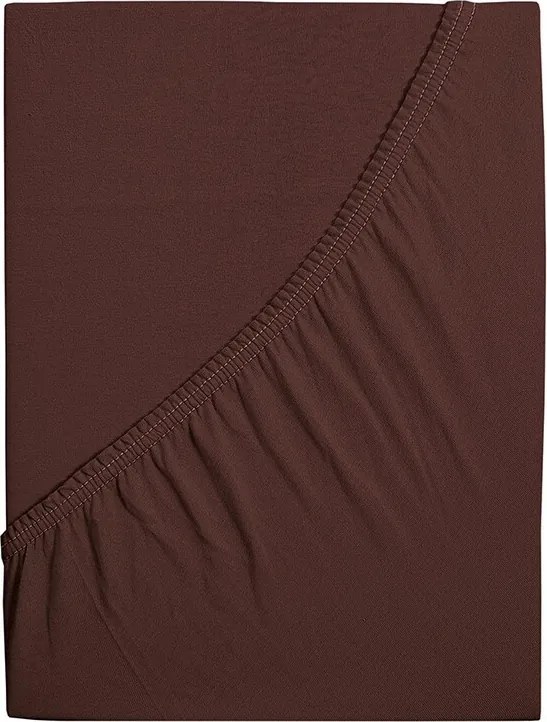 4Home prześcieradło jersey Ideal ciemnobrązowy, 70 x 140 cm