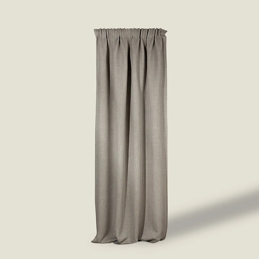 Zasłona zaciemniająca na taśmie marszczącej blackout strukturalny jasny szary 140 x 280 cm 1 szt.