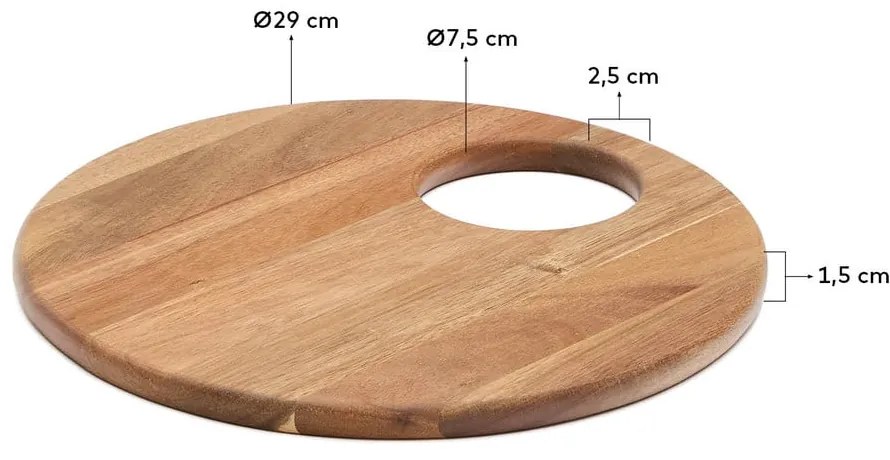 Drewniana deska do serwowania ø 30,5 cm Klot – Kave Home