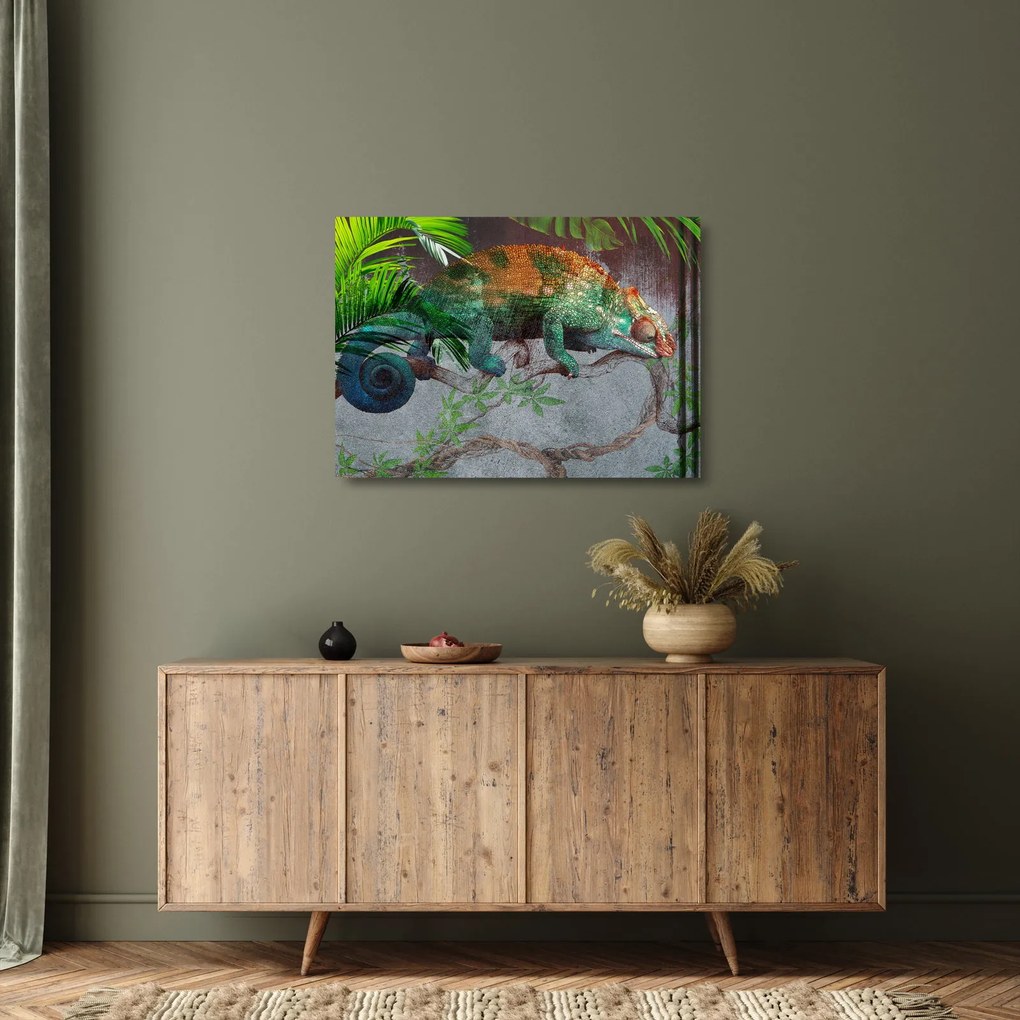Obraz na szkle - Kameleon (70x50 cm)