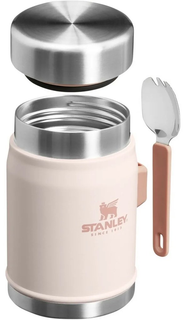 STANLEY Termos obiadowy 400 ml z łyżką/widelcem Rose  Quartz