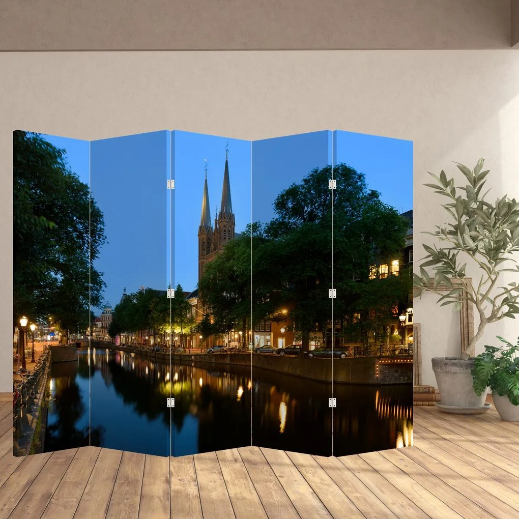 Parawan - Historyczne miasto nocą (210x170 cm)