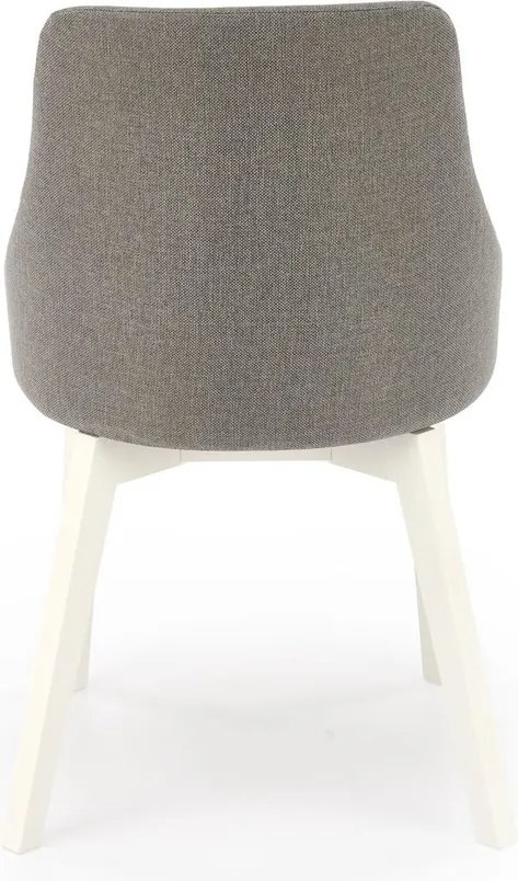 Wygodne krzesło na drewnianych nogach w kolorze białym Toledo Halmar