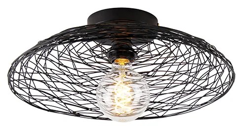 Orientalna lampa sufitowa czarna 40 cm - GlanKolonialny Oswietlenie wewnetrzne