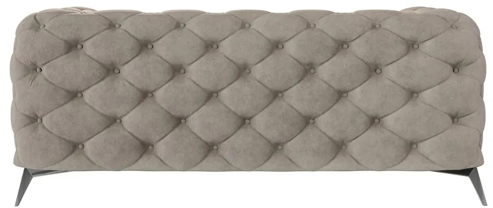 Szarobeżowa aksamitna sofa 185 cm Chelsea – Ropez