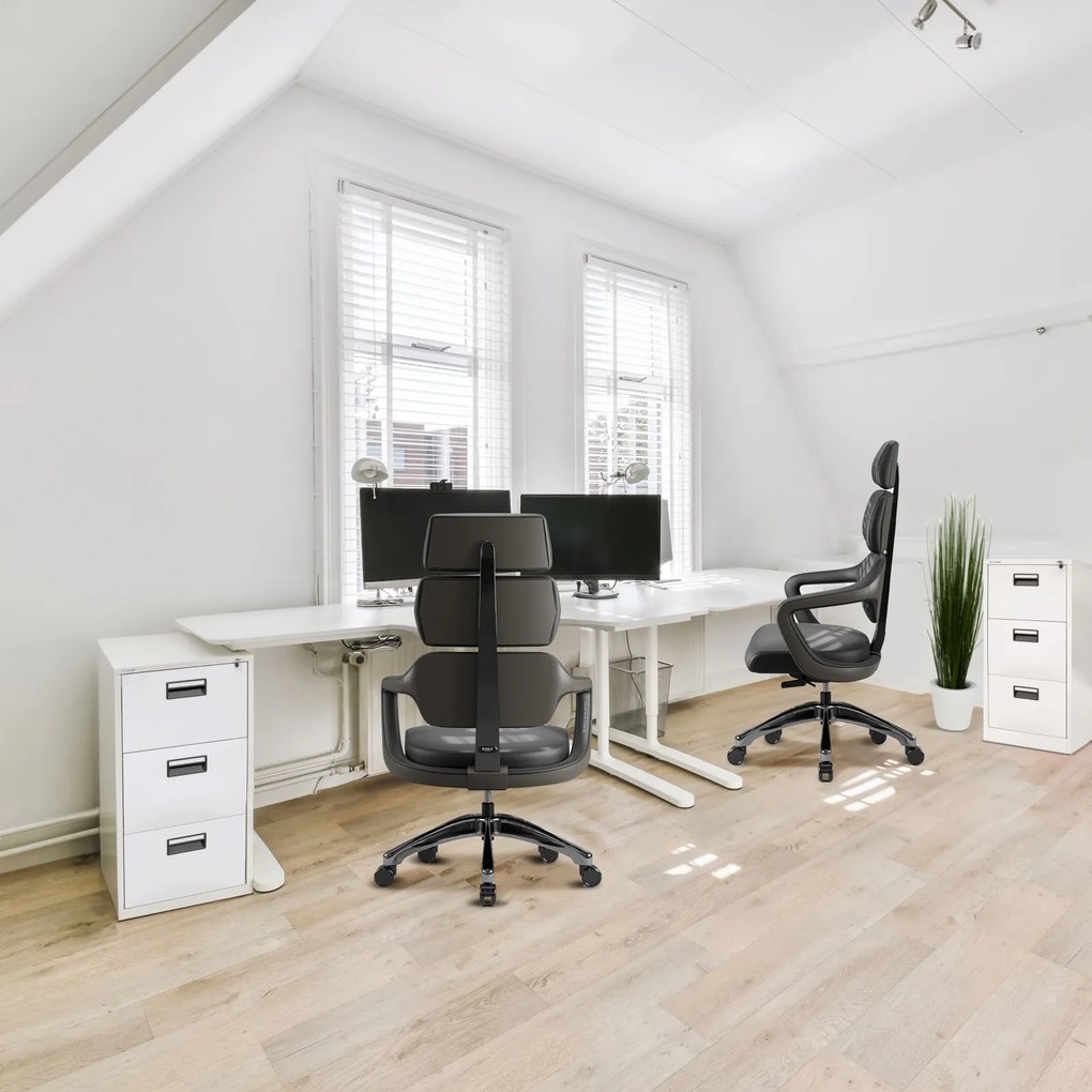 Metalowa szafka kartotekowa 46x62x102 cm Sara V3 biała