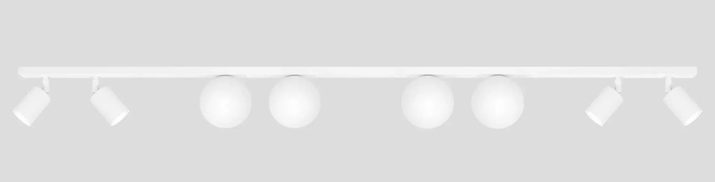 Nowoczesna biała lampa na szerokiej listwie F6-Z41