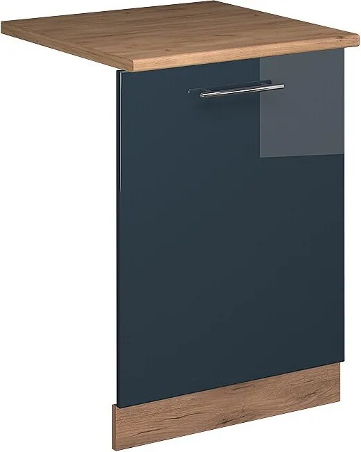 Panel przedni zmywarki ciemnoniebieski wysoki połysk 60x1.6x81.8 fame-line