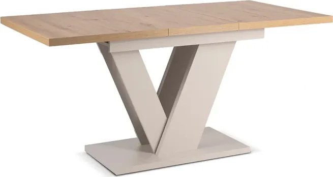 Stół Prostokątny Rozkładany CLARK 120-160 cm Dąb Artisan/Kaszmir Nowoczesny