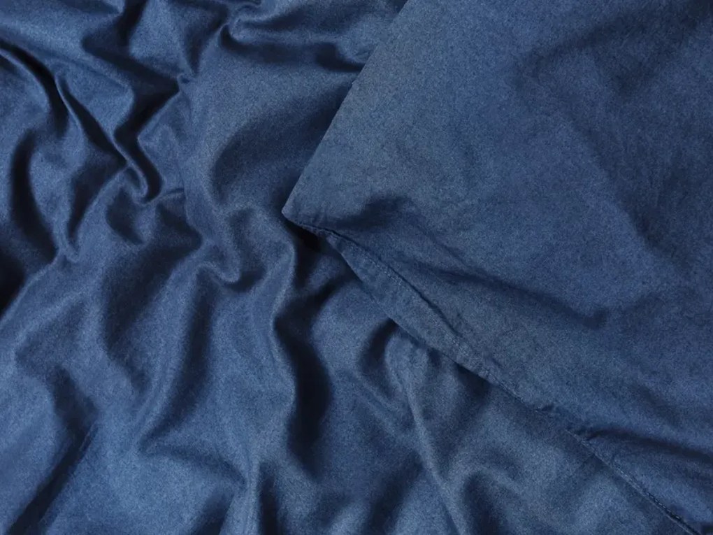 PrzytulneMieszkanie.pl PrzytulneMieszkanie.pl Bawełniana pościel CALMORA ciemnoniebieska Rozmiar pościeli: 2 szt 70 x 90 cm | 160 x 220 cm