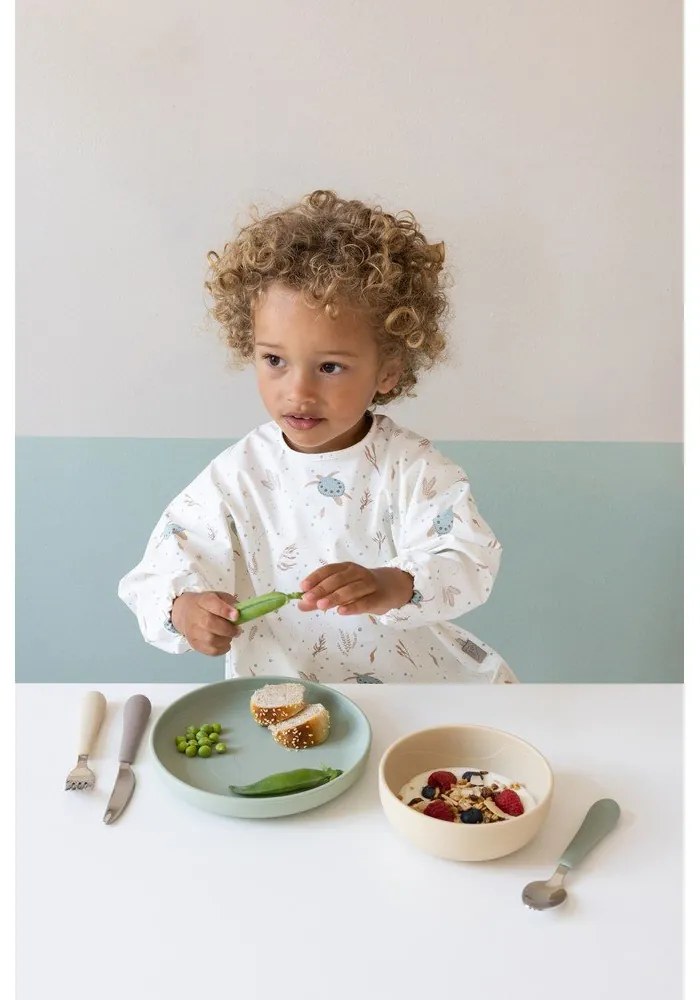 Brązowo-beżowe sztućce dla dzieci z silikonu 3 szt. Olive Mix – Cam Cam Copenhagen