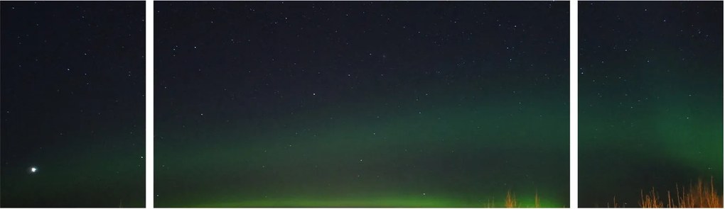 Obraz zorzy polarnej (170x50 cm)