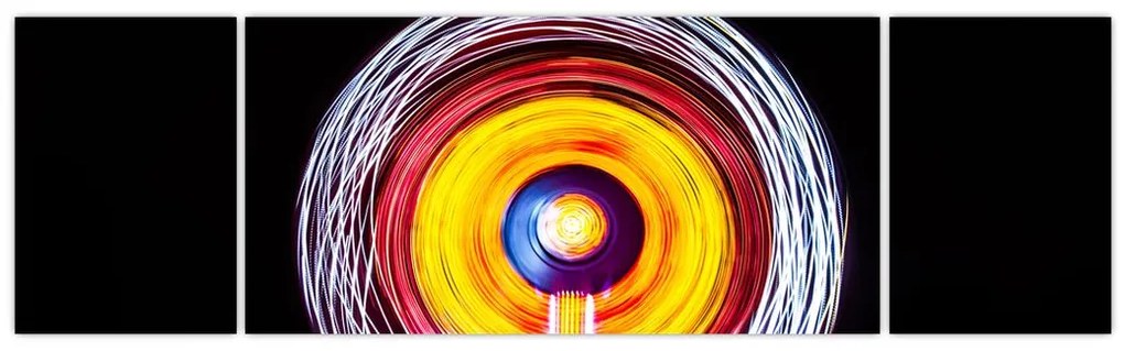 Obraz świateł w kręgu (170x50 cm)